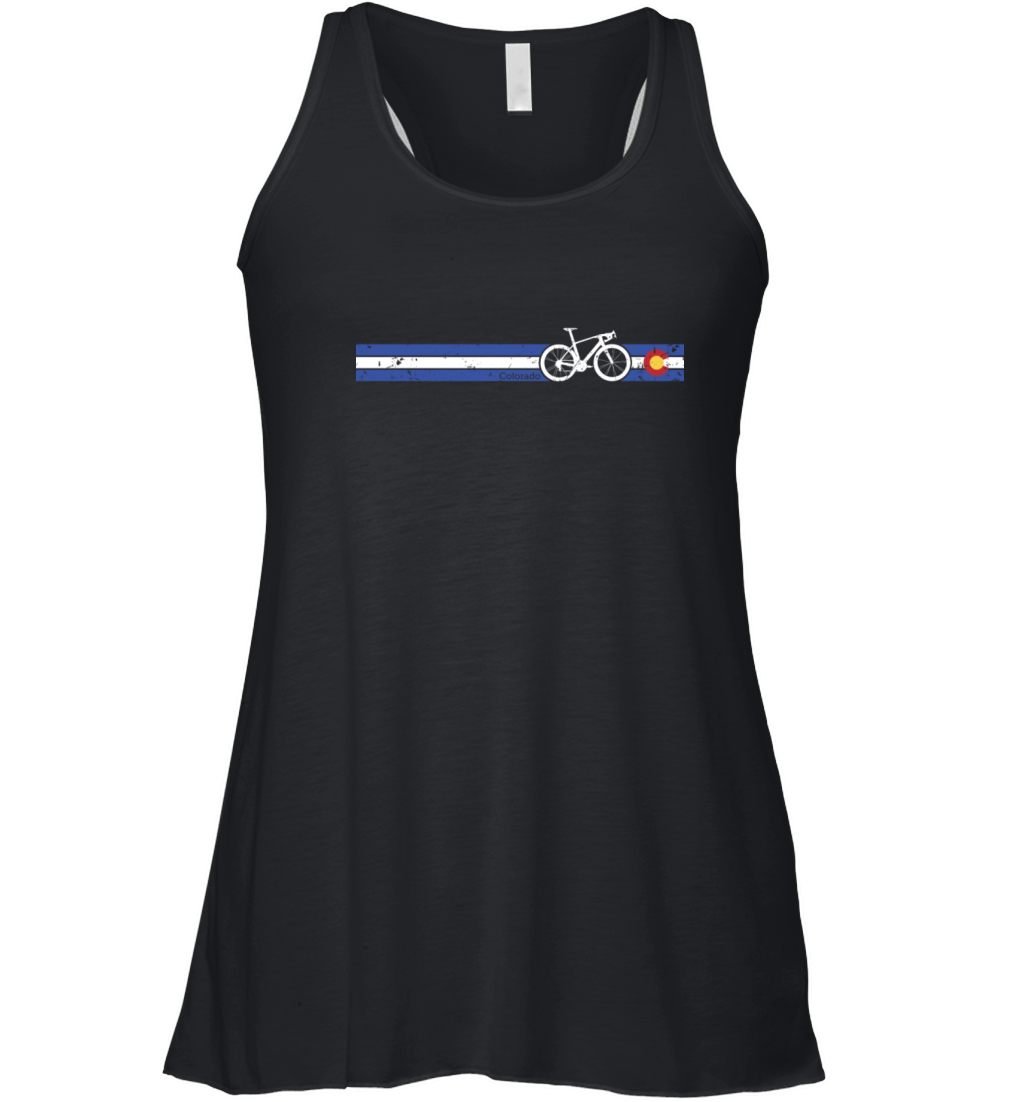 Colorado State Flag Cycling Bike Racing CO Road Women's Flowy Tank Top
