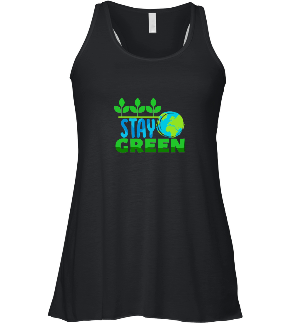 Earth Day  Stay Green Women's Flowy Tank Top