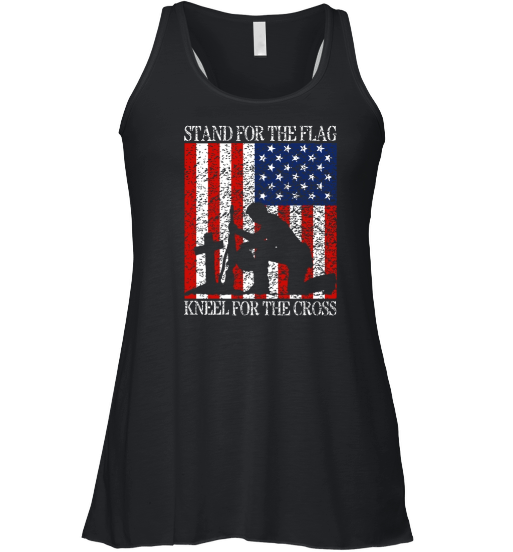 I Stand For The Flag And Kneel For The Cross Tee Women's Flowy Tank Top