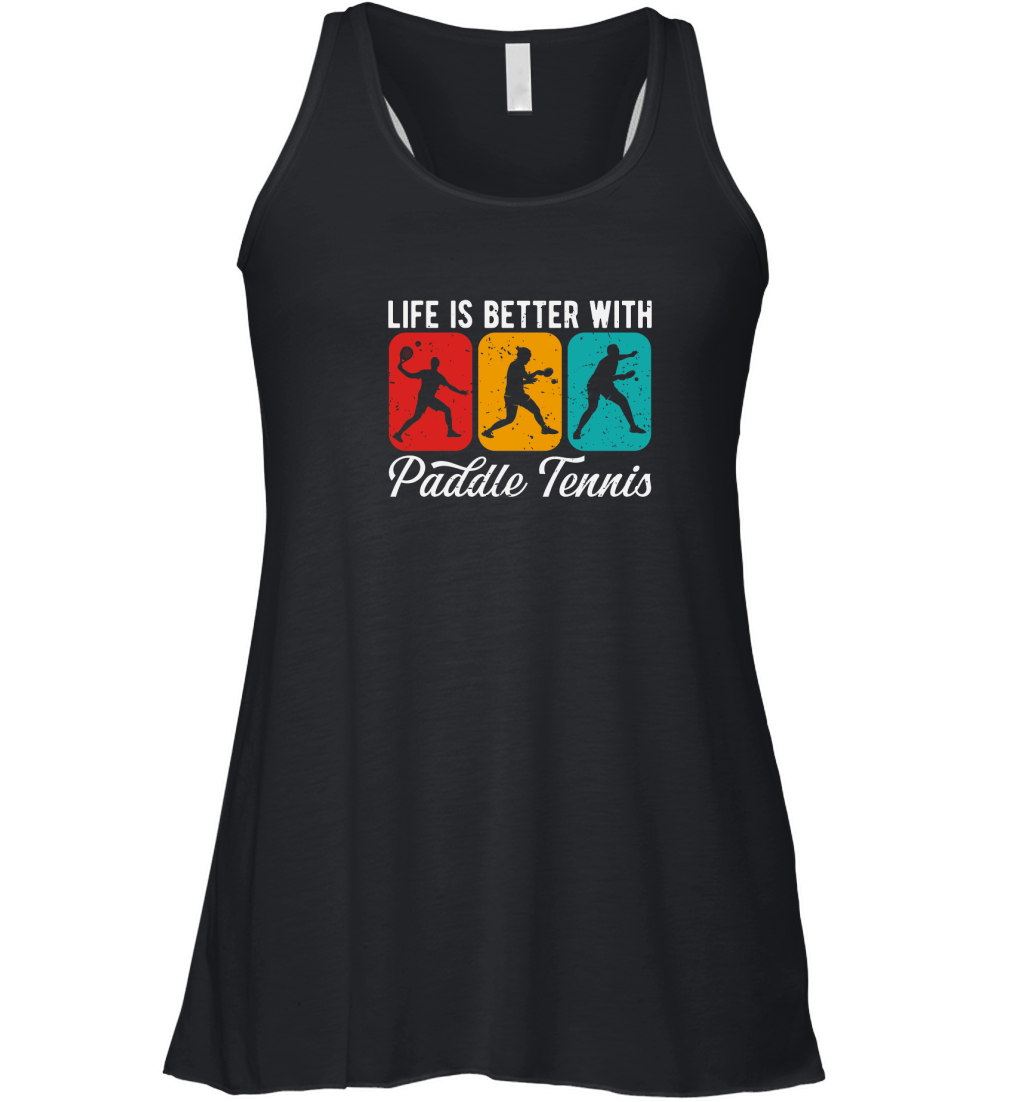 Life Is Better With Paddle Tennis 02 Women's Flowy Tank Top