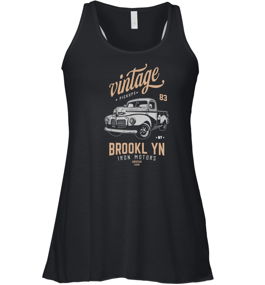 Vintage Classic Hotrods Vector Women's Flowy Tank Top