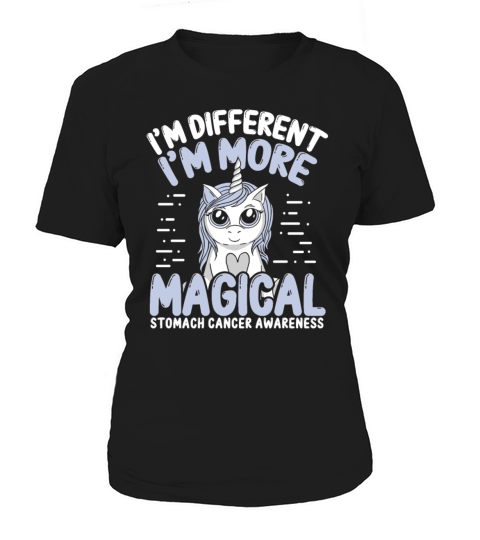 Stomach Cancer Awareness Unicorn Periwinkle Ribbon Women's T-Shirt