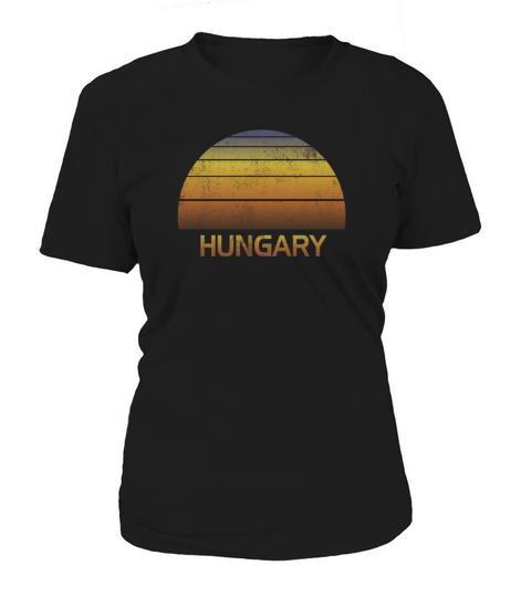 Vintage Sunset Hungary Family Vacation Souvenir Women's T-Shirt