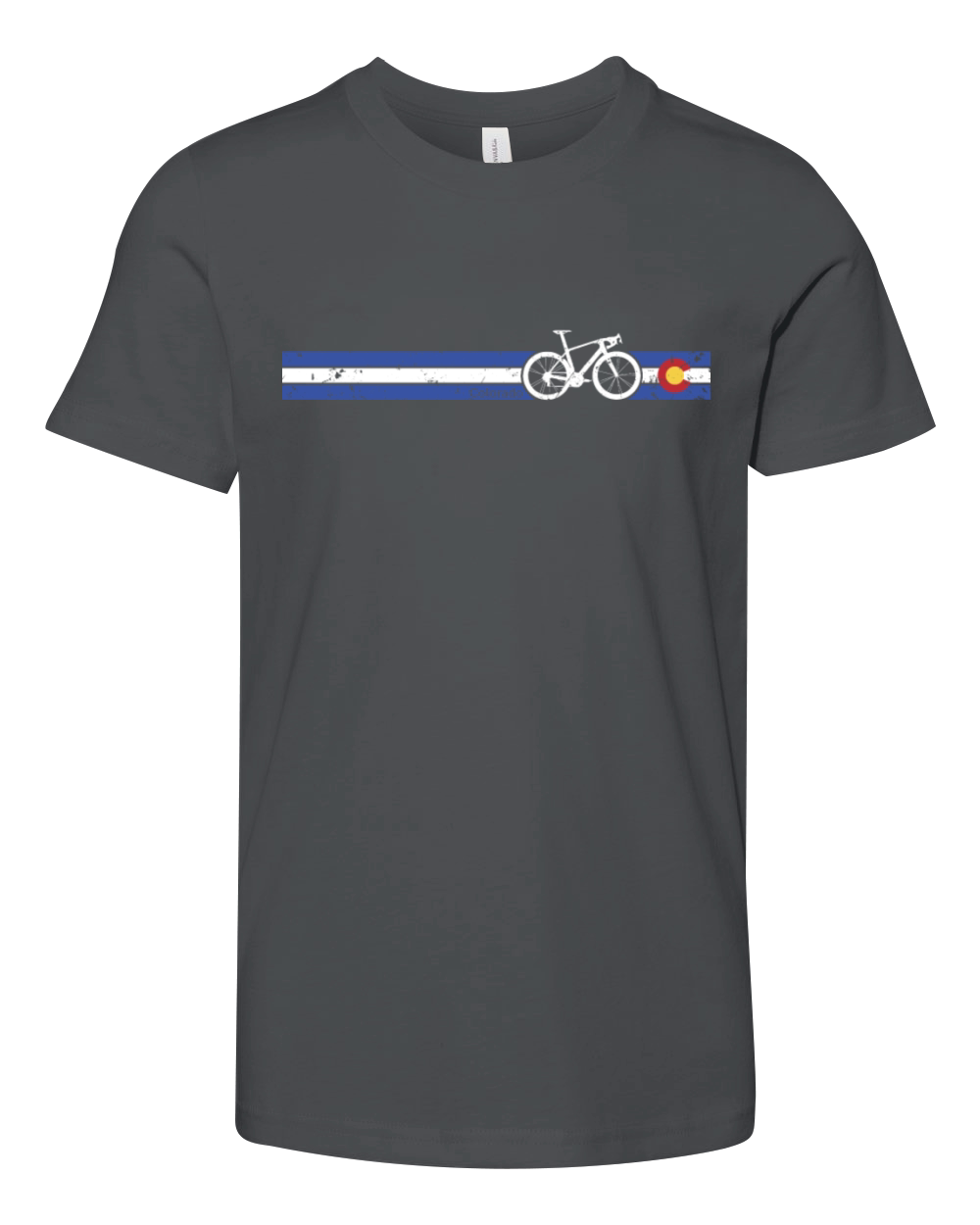 Colorado State Flag Cycling Bike Racing CO Road Youth Unisex Jersey Tee