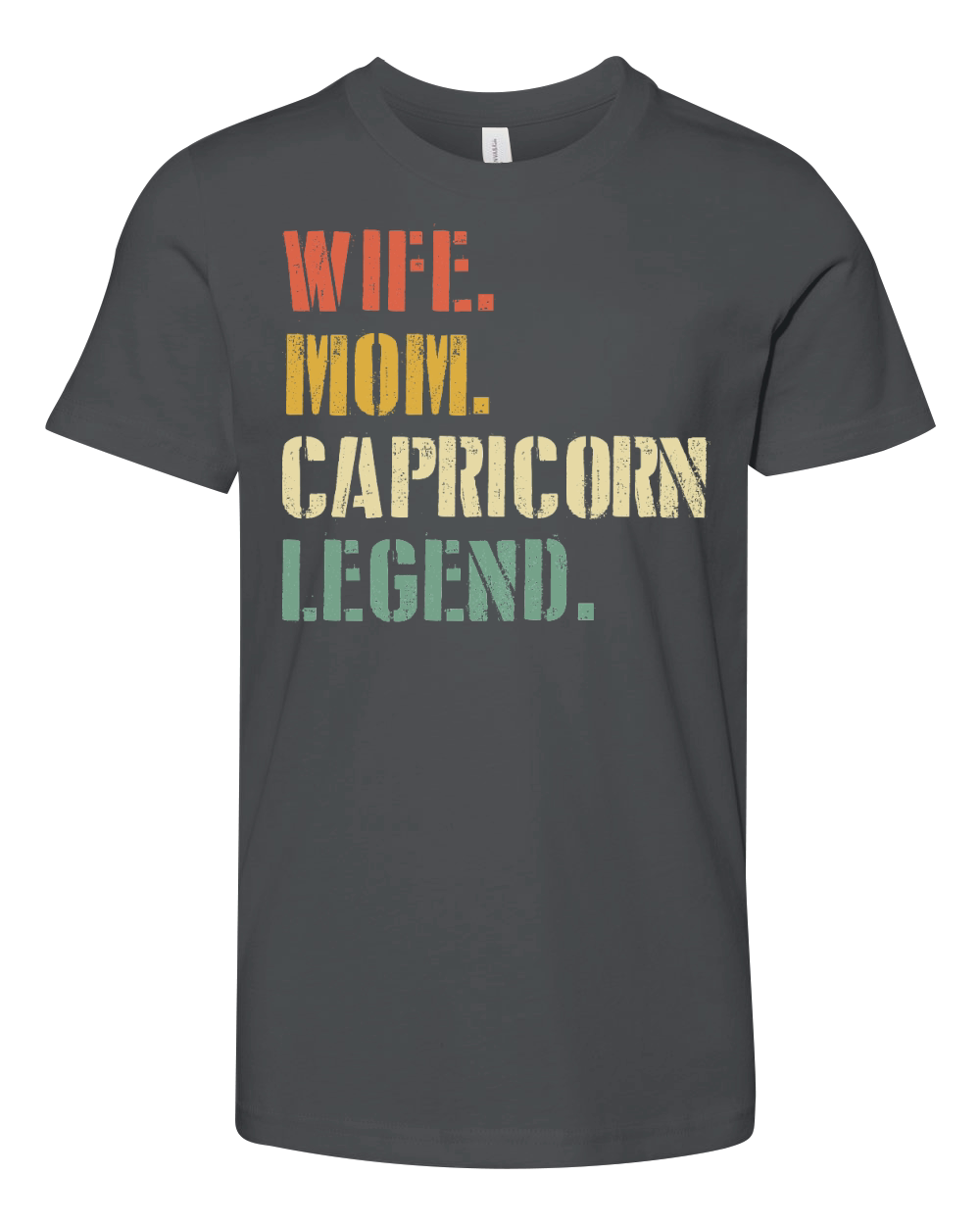 Wife Mom Capricorn Legend Zodiac Youth Unisex Jersey Tee