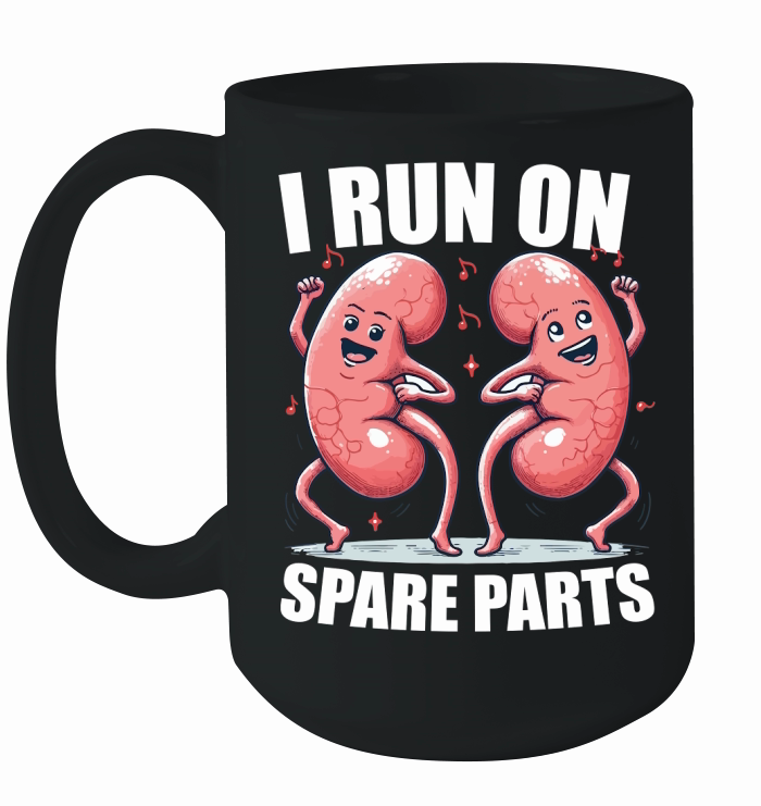 I run on spare parts Ceramic Mug