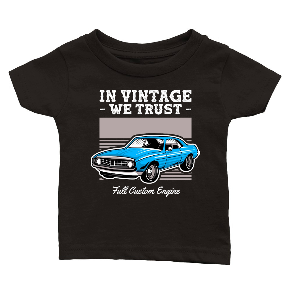 Classic Car In Vintage We Trust Classic Baby Crewneck T-shirt