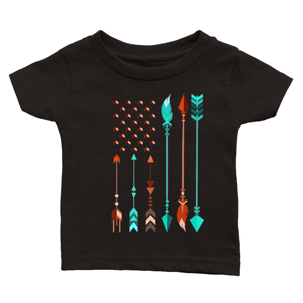 Cool Native American Flag Pride USA Funny Classic Baby Crewneck T-shirt