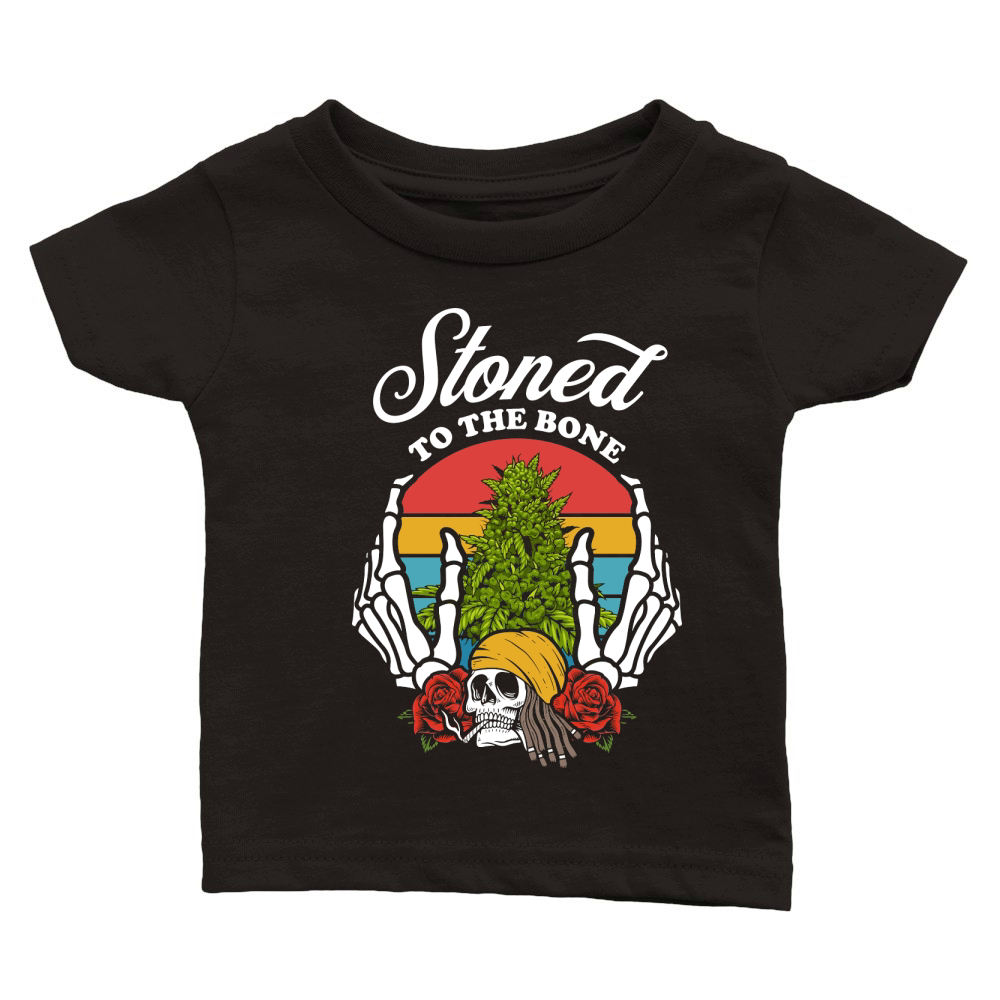 Stoned to the Bone, Weed Skull Classic Baby Crewneck T-shirt