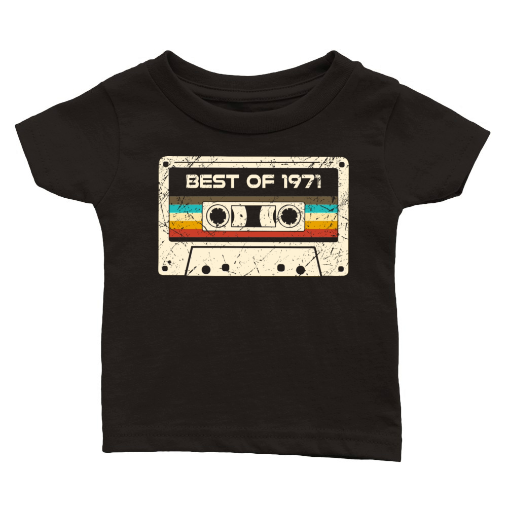 Vintage 1971 50th Birthday Est 1971 Classic Baby Crewneck T-shirt