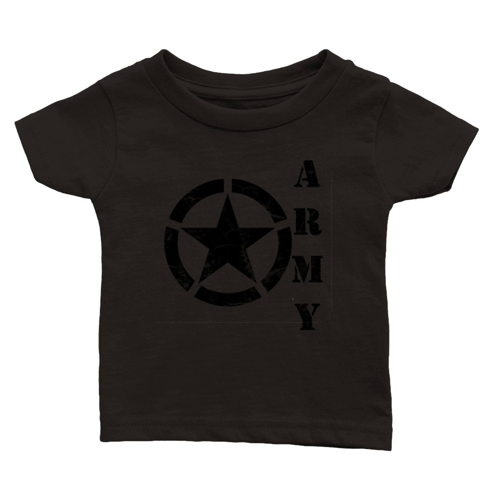 Wash worn Army star Classic Baby Crewneck T-shirt