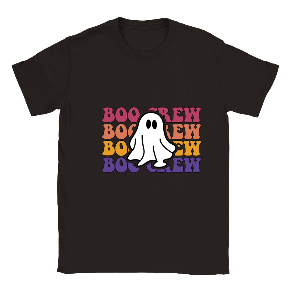 Boo Crew Retro Groovy Vintage Classic Kids Crewneck T-shirt