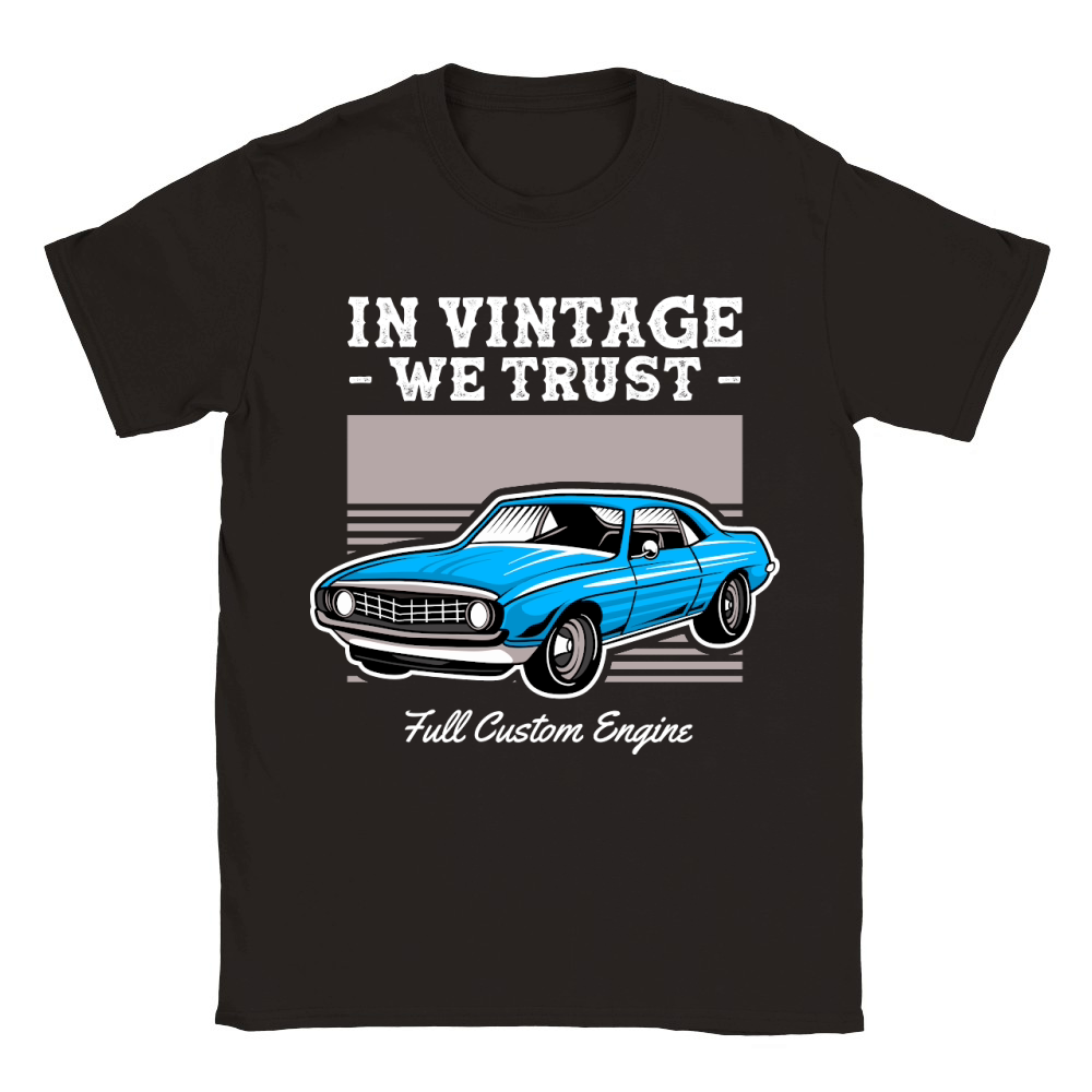 Classic Car In Vintage We Trust Classic Kids Crewneck T-shirt