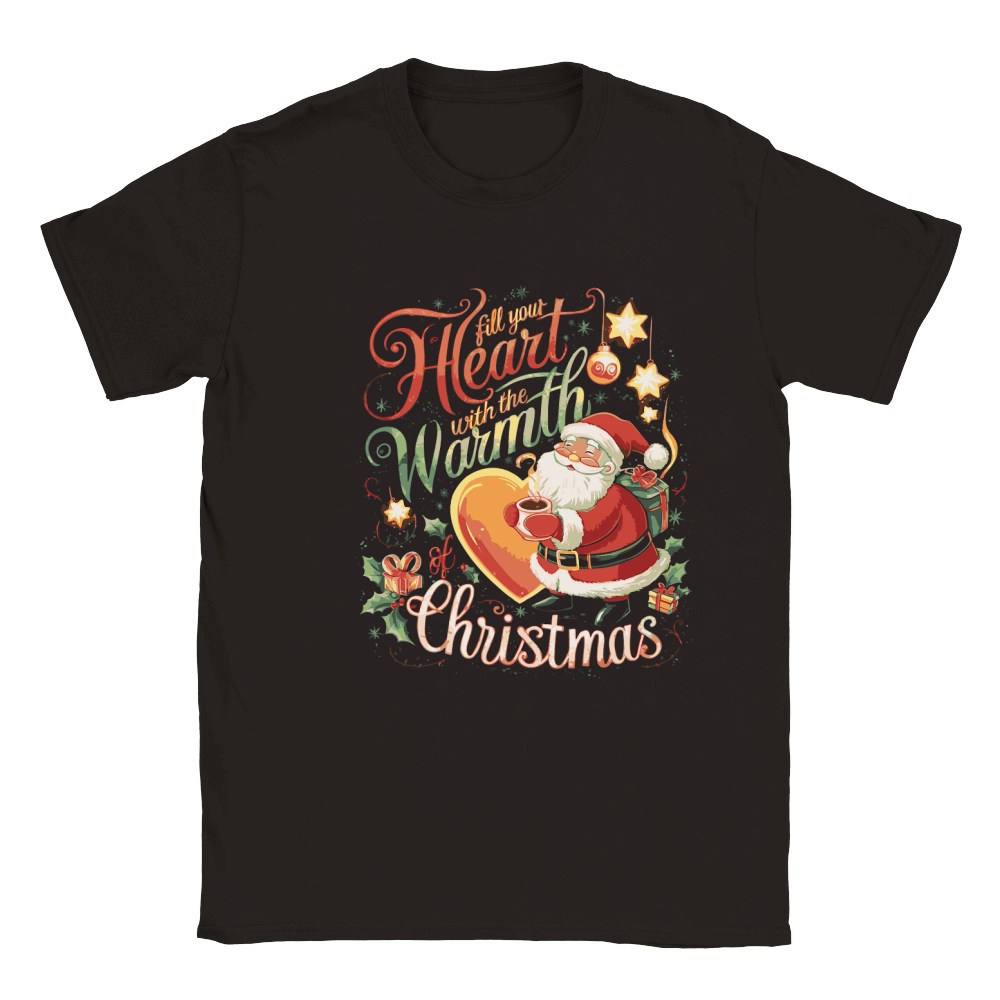 Fill your heart with the warmth of Christmas Classic Kids Crewneck T-shirt