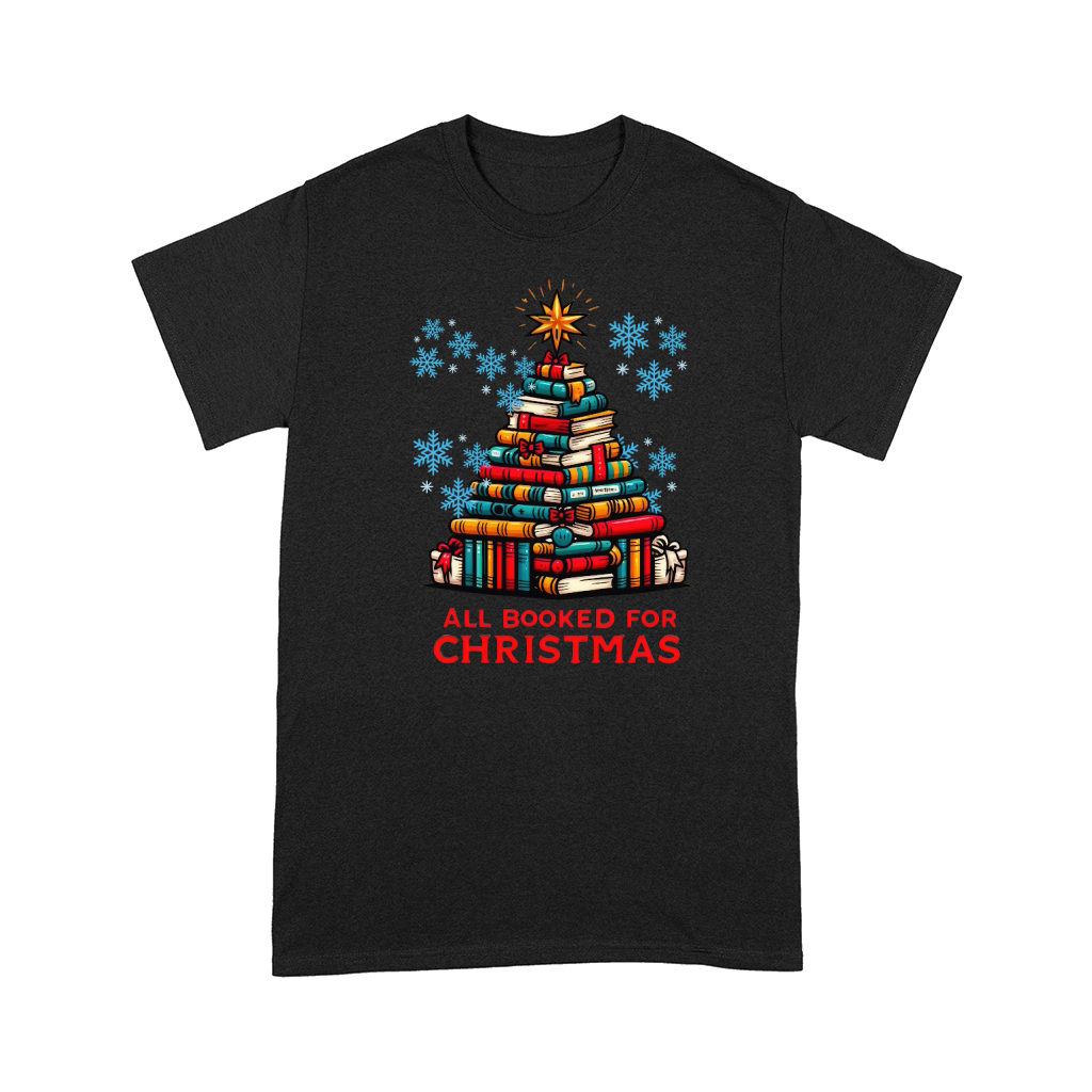 All Booked for Christmas Clipart Comfort T-shirt