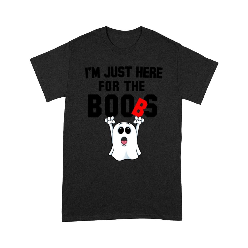 Just Here For the Boos Boob Ghost Mens Halloween Comfort T-shirt