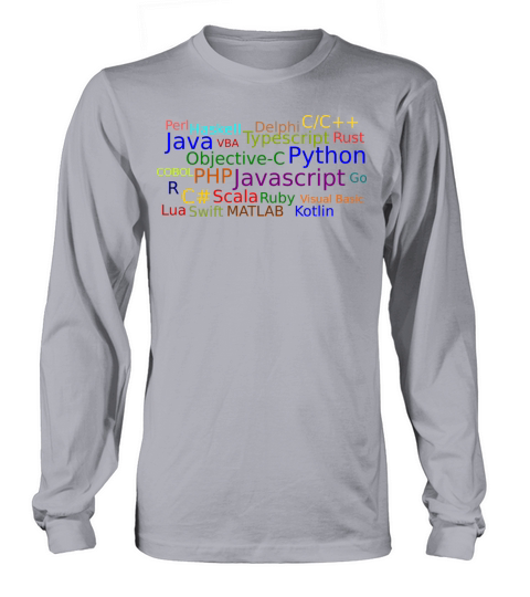 programming languages Long sleeved Unisex
