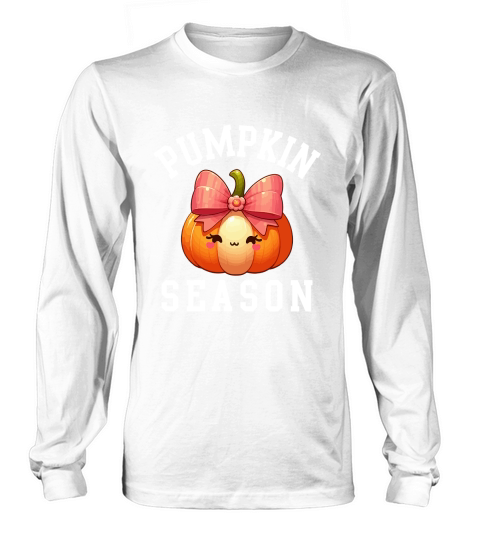 Pumpkin Season (white) Long sleeved Unisex