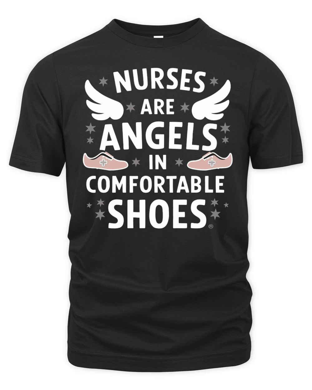Nurses Are Angels in Comfortable Shoes Organic Unisex T-shirt