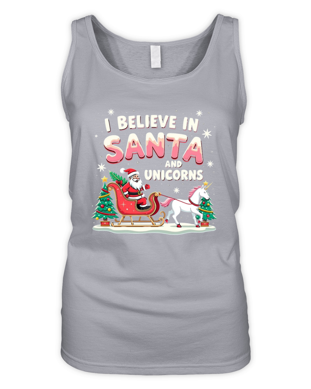 I Believe in santa and unicorns Organic Women's Tank Top