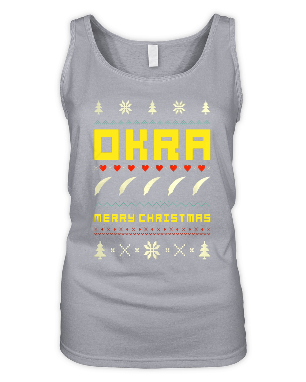 OKRA Ugly Christmas Vintage Retro Style Organic Women's Tank Top