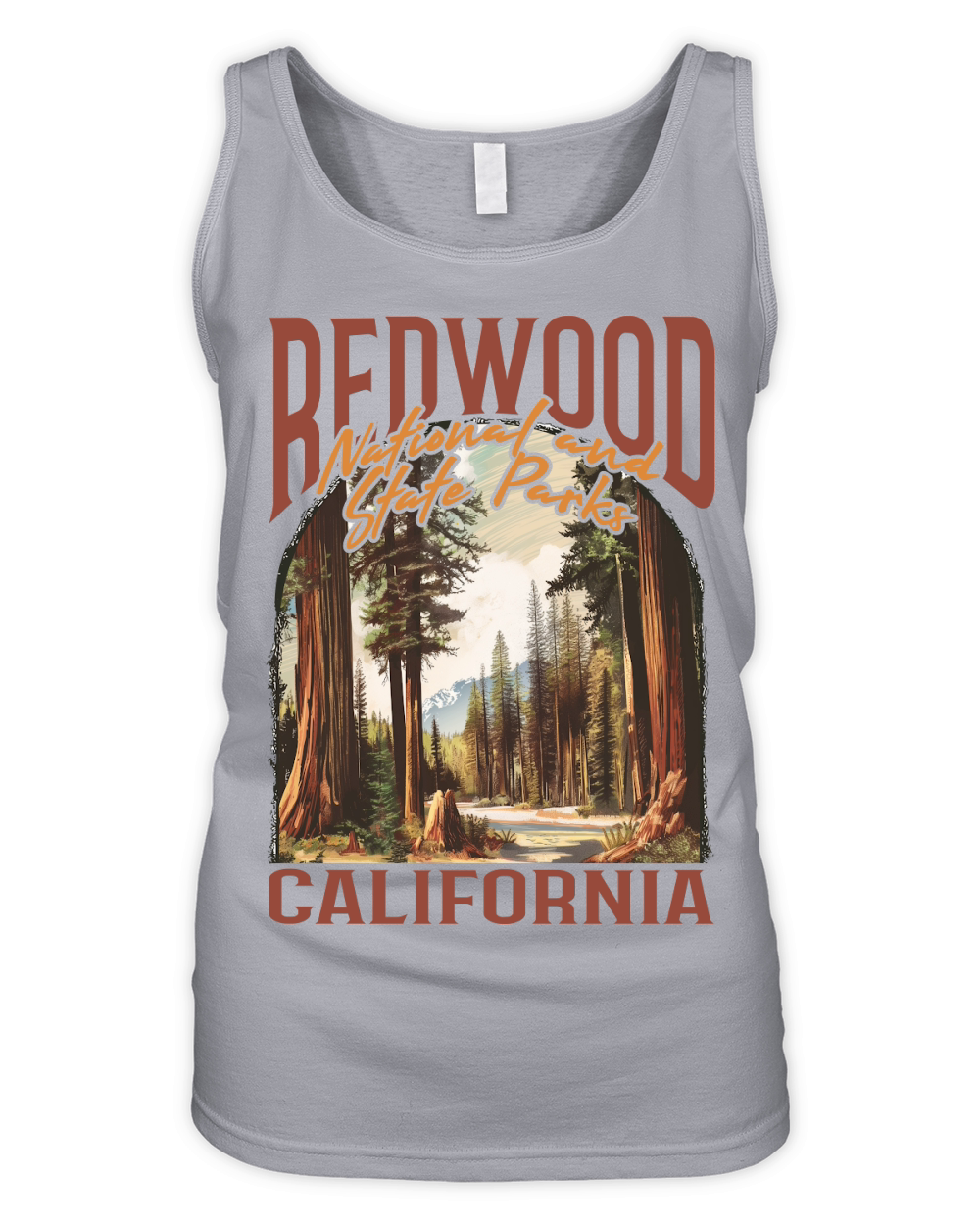 Redwood National and State Parks California Organic Women's Tank Top