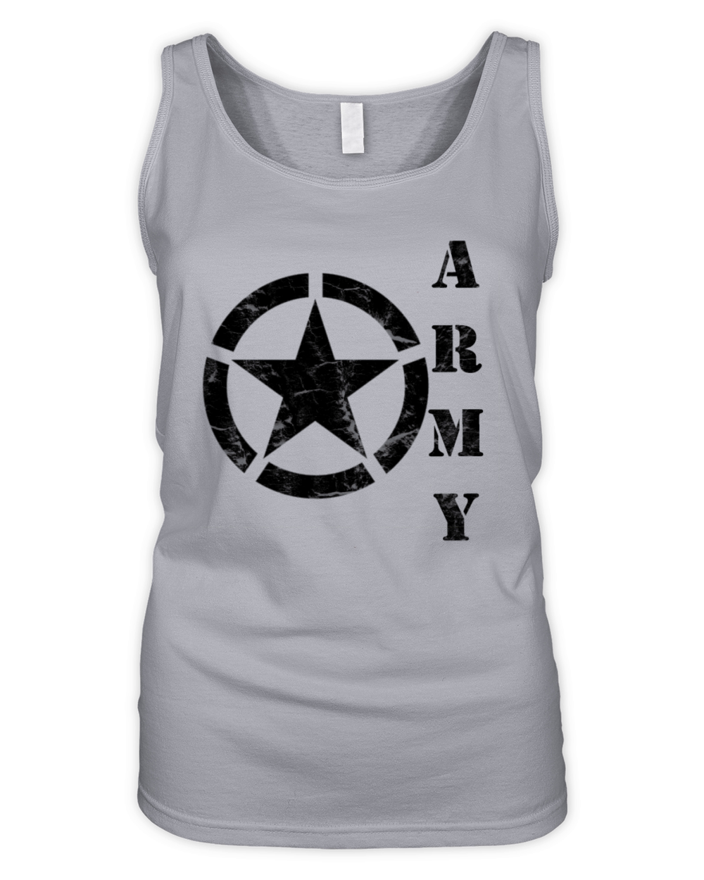 Wash worn Army star Organic Women's Tank Top