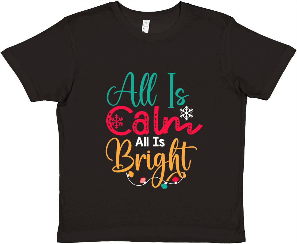 All Is Calm All Is Bright Premium Kids Crewneck T-shirt