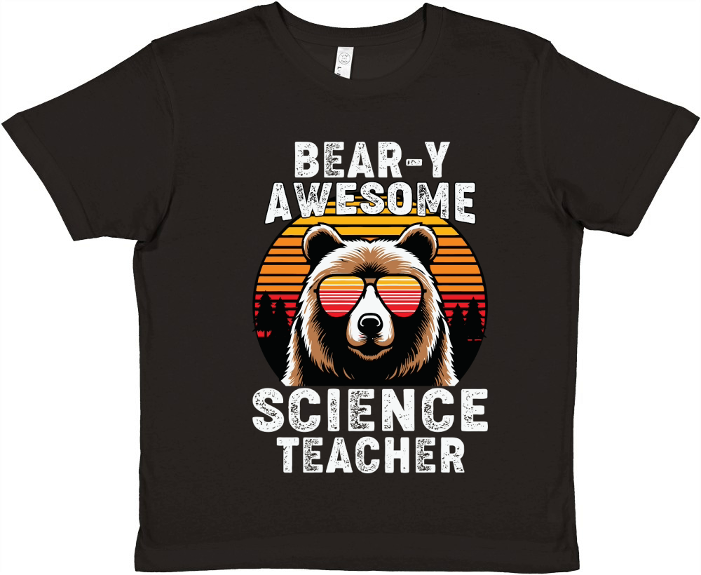 Bear y awesome science teacher Premium Kids Crewneck T-shirt