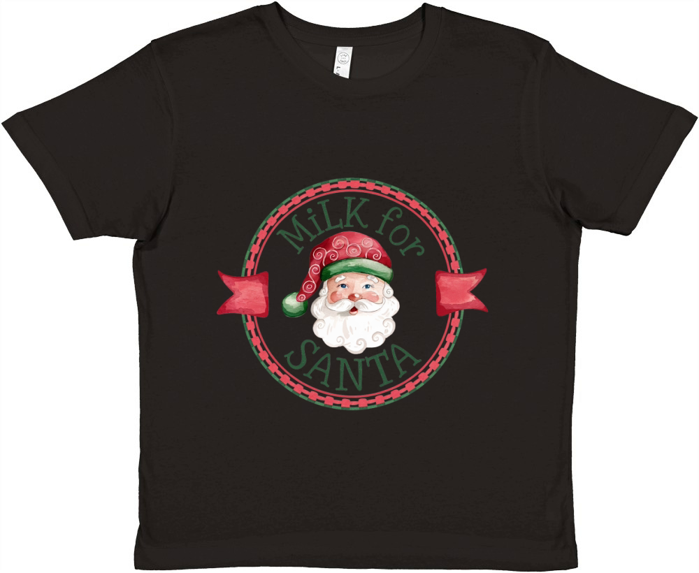 Christmas Cookies Santa Milk 4 Premium Kids Crewneck T-shirt