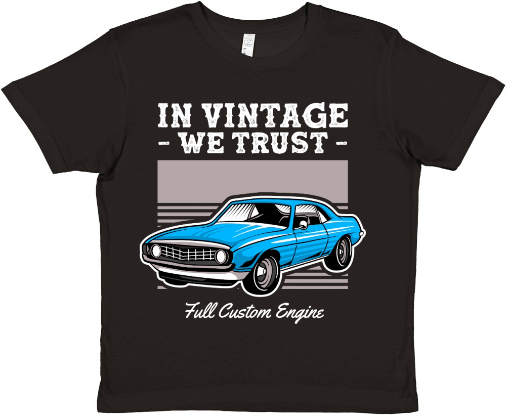 Classic Car In Vintage We Trust Premium Kids Crewneck T-shirt
