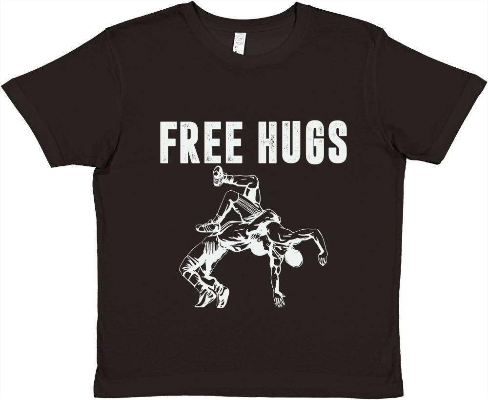 Free Hugs Wrestling Premium Kids Crewneck T-shirt
