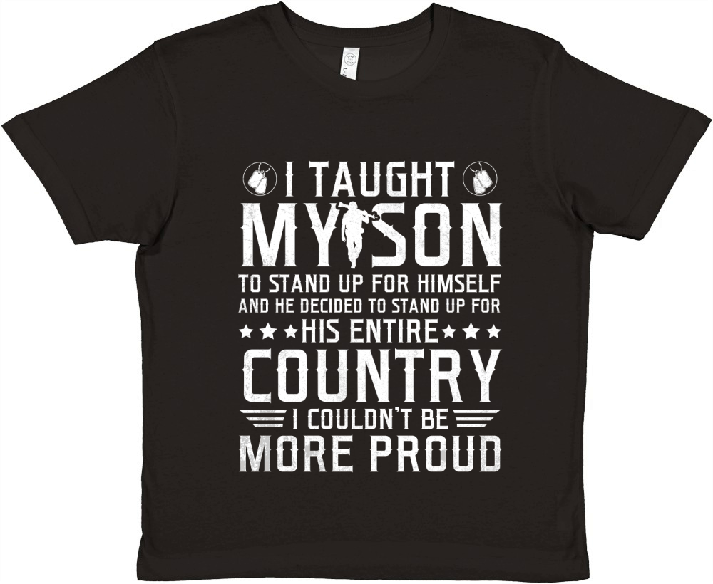 I taught my son to stand up for himself and he decided to stand up for Premium Kids Crewneck T-shirt