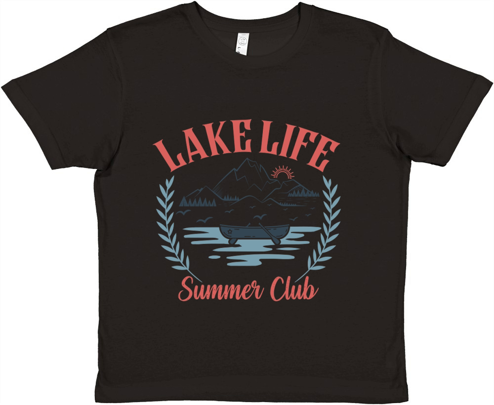 Lake Life Summer Club 02 Premium Kids Crewneck T-shirt
