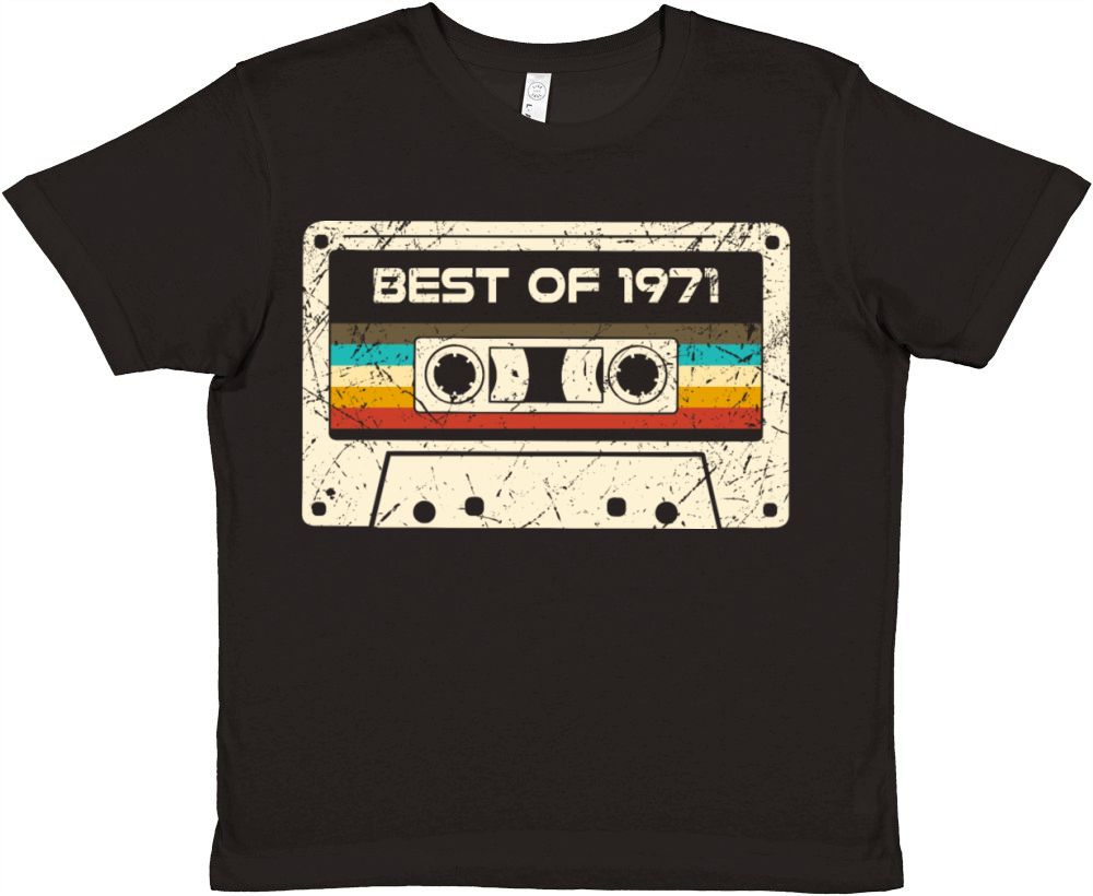 Vintage 1971 50th Birthday Est 1971 Premium Kids Crewneck T-shirt