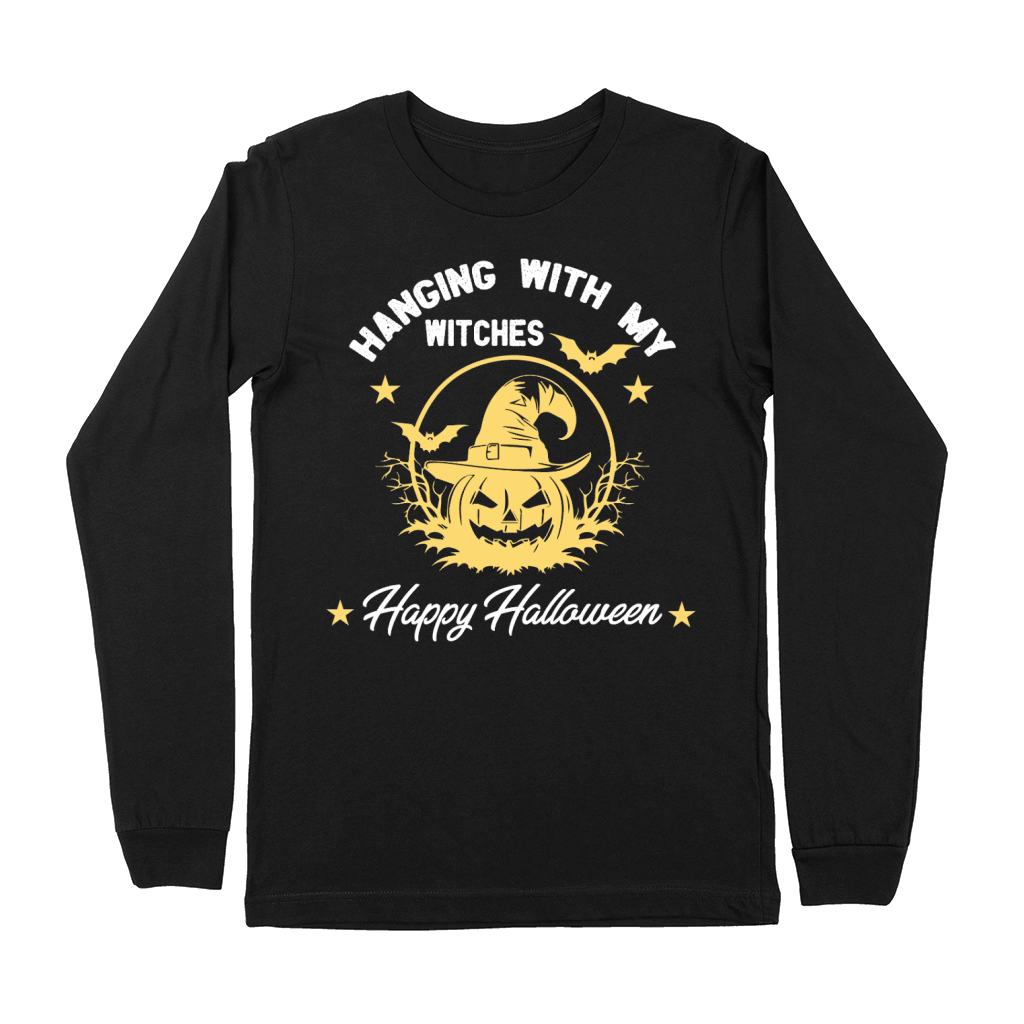 Happy Halloween hanging with my witches Premium Long Sleeve