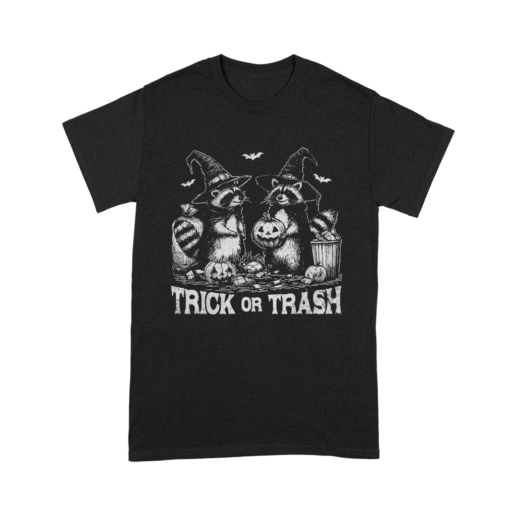 Trick Or Trash Halloween D White GR Premium T-shirt