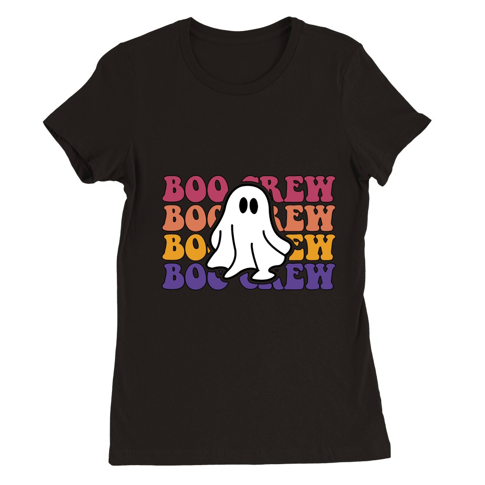 Boo Crew Retro Groovy Vintage Premium Womens Crewneck T-shirt