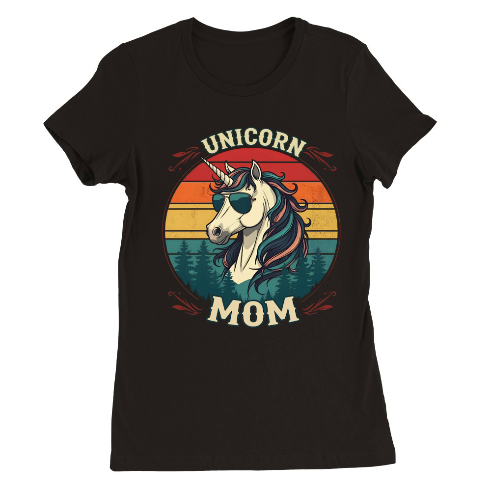 Unicorn mom Premium Womens Crewneck T-shirt