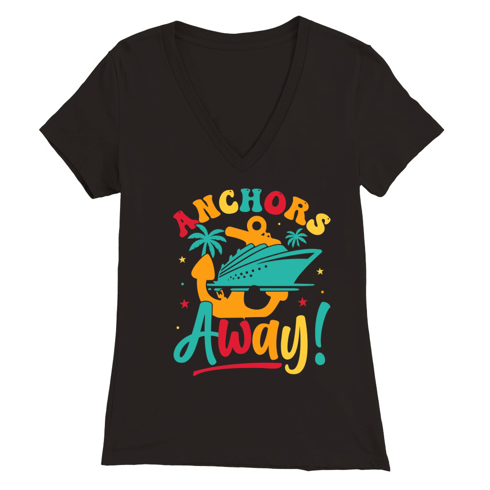 Anchors Away Premium Womens V-Neck T-shirt
