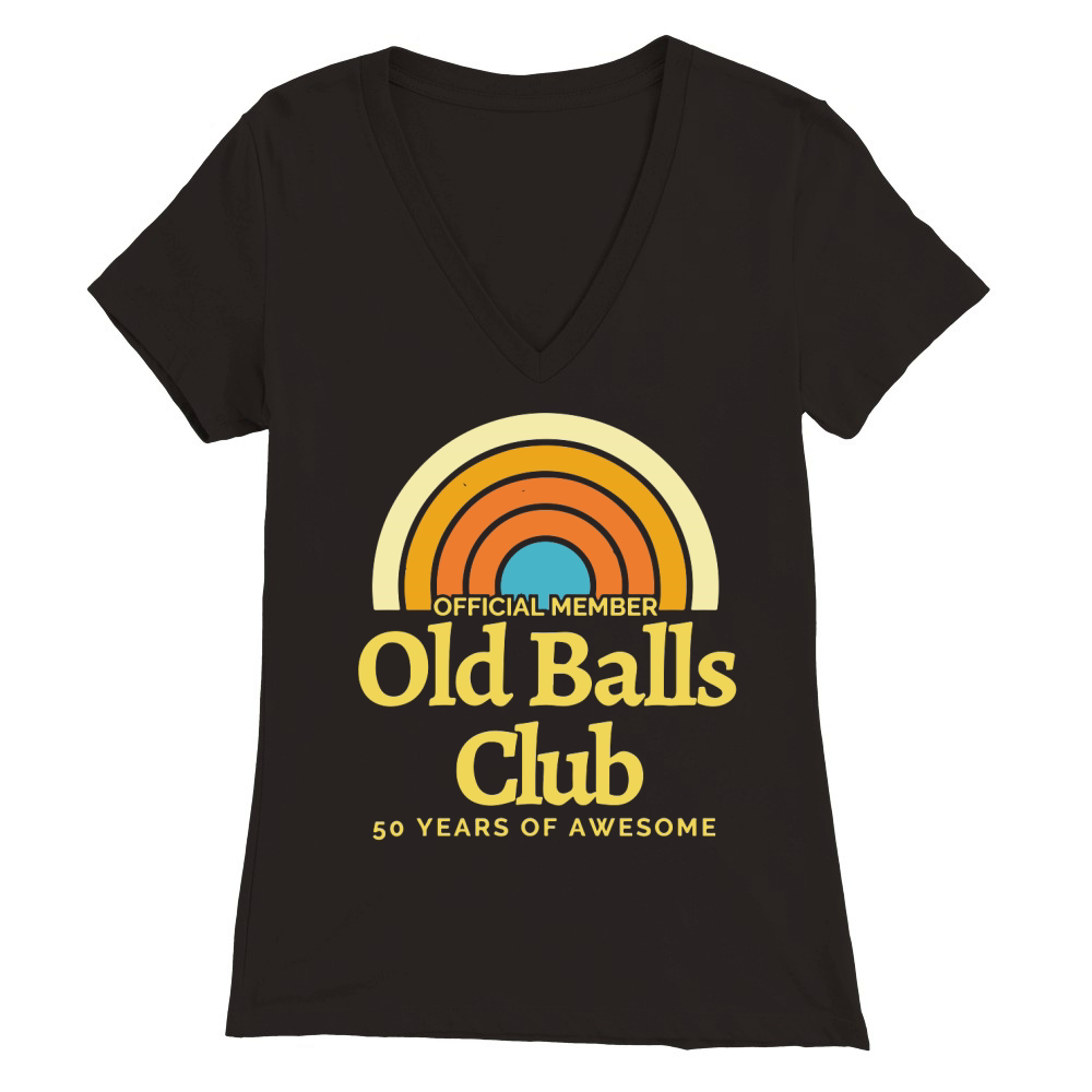 Funny 50th Birthday Old Club 50 Premium Womens V-Neck T-shirt