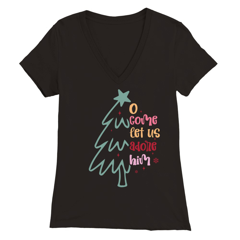 Merry christmas 57 08 Premium Womens V-Neck T-shirt