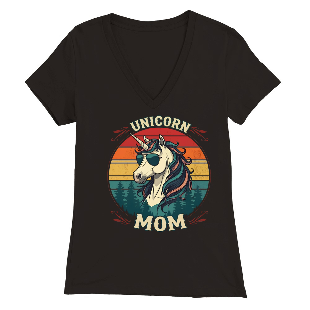 Unicorn mom Premium Womens V-Neck T-shirt