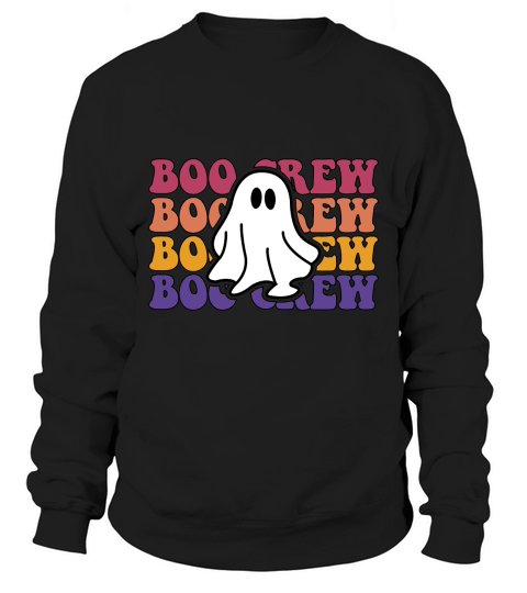 Boo Crew Retro Groovy Vintage Sweatshirt Unisex
