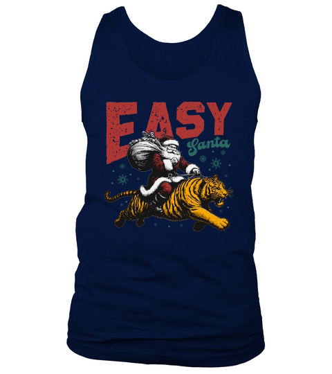 Easy Santa Riding Tiger L Color Tank Top Unisex