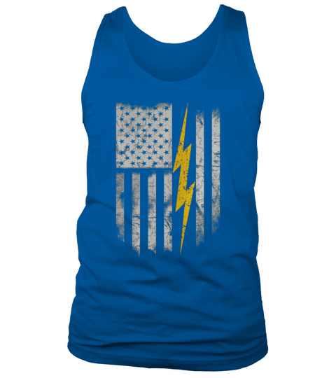 Electrician flag us shirt Tank Top Unisex