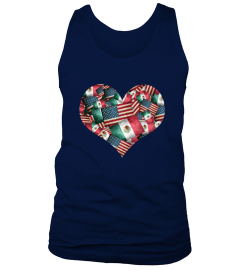 Mexican American Flags Tank Top Unisex