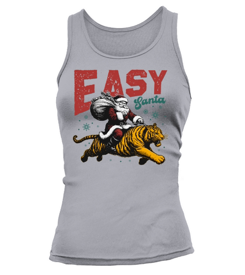Easy Santa Riding Tiger L Color Tank top Woman