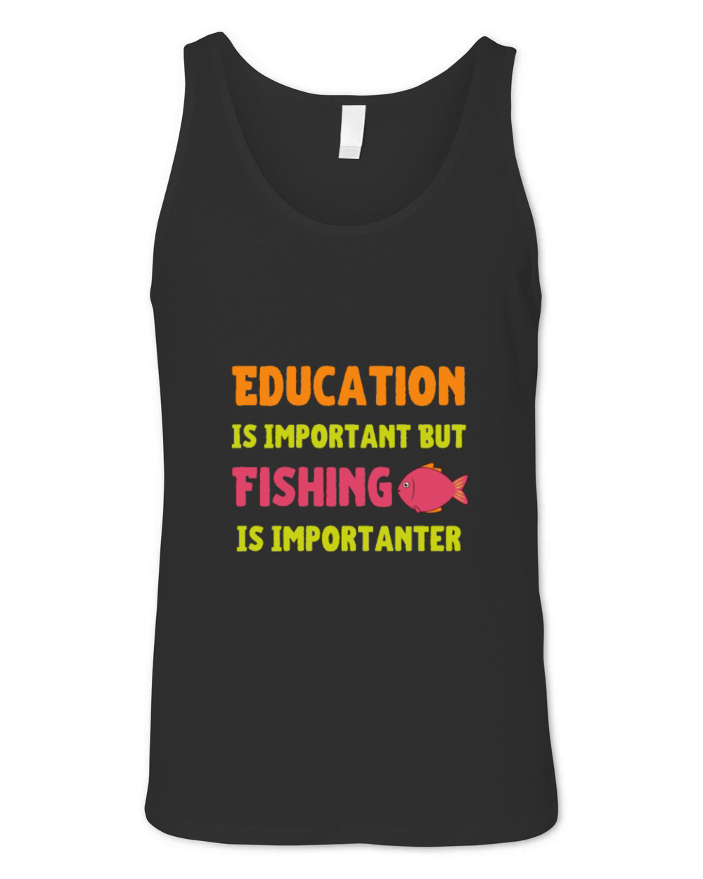 Education Is Important But Fishing Is Importanter Unisex Jersey Tank