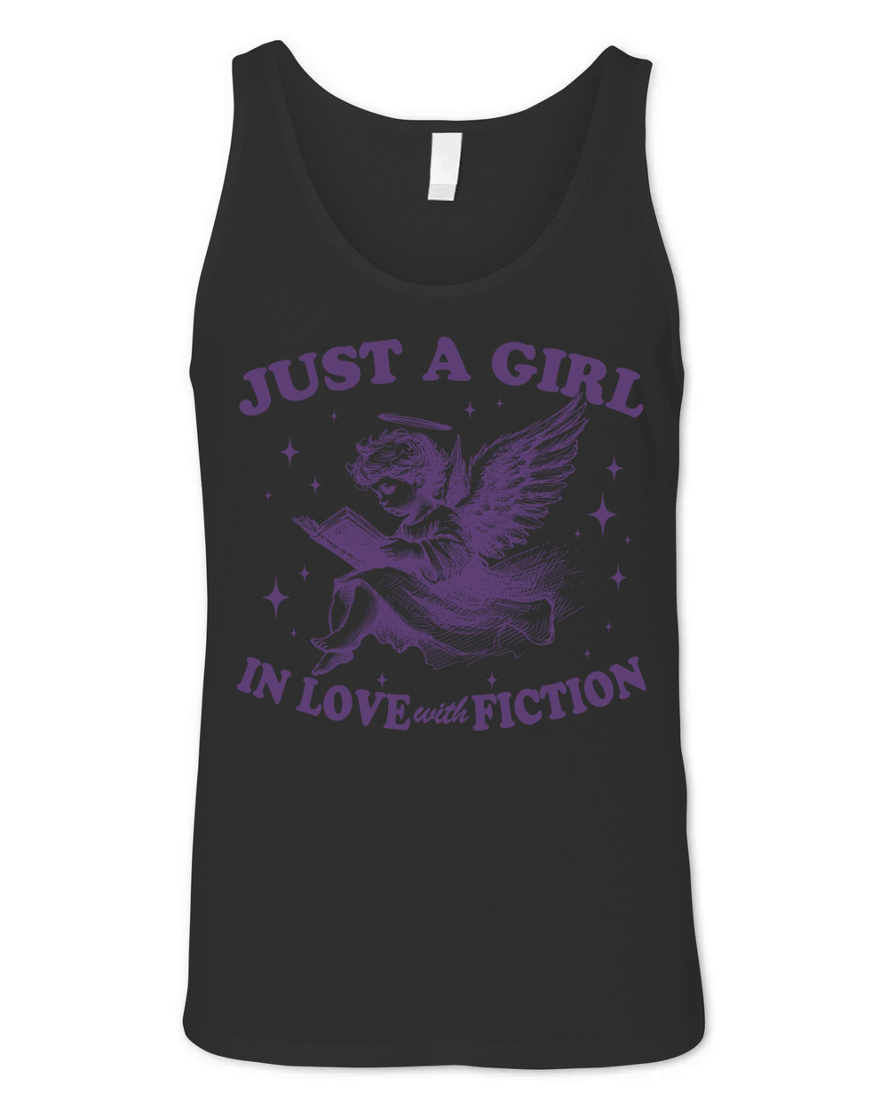 Just A Girl In Love With Fiction Angel Violet Unisex Jersey Tank